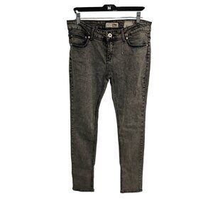 Vanilla Star Womens Gray Washed High Rise Stretch Denim Skinny Jeans Size 13